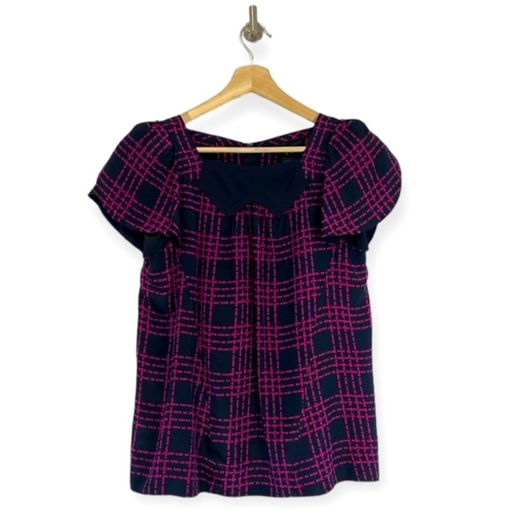 Marc by Marc Jacobs Blue Pink Silk Blouse Size Small S